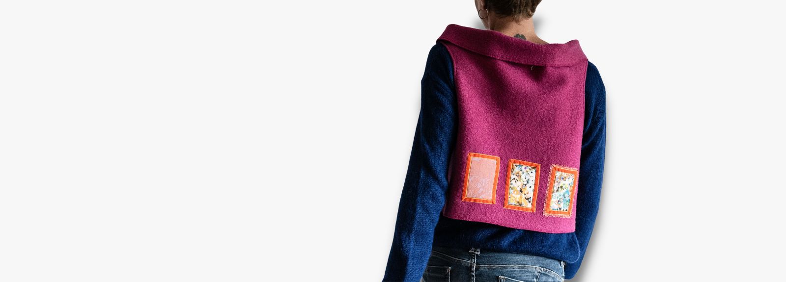 Vente en ligne gilet laine création de mode créatrice en bretagne