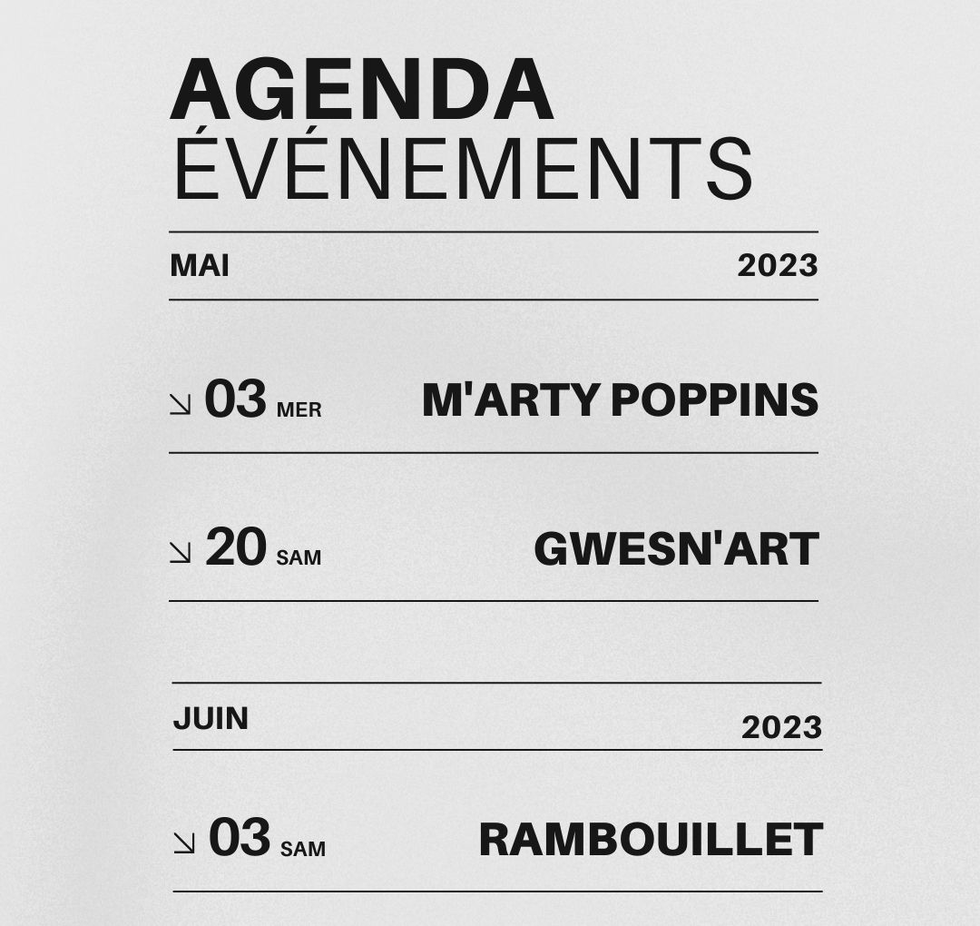 agenda des expositions 2023 maela créations.