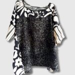 Tunique large, oversize, T-shirt ample. loose, tunique large esprit kimono, vêtement de créateur. mode artisanale Pièces unique et artisanale, maela créations, Audierne, Finistère, Bretagne.