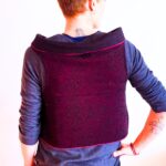 Gilet court sans manches, fabrication artisanale à Audierne. Gilet sans manches élégant et original en laine, création fait main.