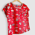 T-shirt artisanal pour femme "Nina", haut coupe classique et élégante fabriqué en France à Audierne (29)