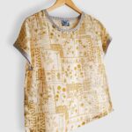 T-shirt artisanal pour femme "Nina", haut coupe classique et élégante fabriqué en France à Audierne (29)