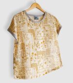 T-shirt artisanal pour femme "Nina", haut coupe classique et élégante fabriqué en France à Audierne (29)