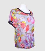 T-shirt artisanal pour femme "Nina", haut coupe classique et élégante fabriqué en France à Audierne (29)