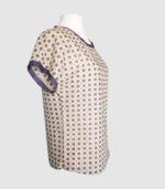 T-shirt artisanal pour femme "Nina", haut coupe classique et élégante fabriqué en France à Audierne (29)