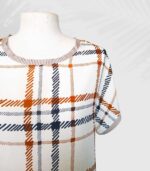 T-shirt artisanal pour femme "Nina", haut coupe classique et élégante fabriqué en France à Audierne (29)