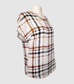 T-shirt artisanal pour femme "Nina", haut coupe classique et élégante fabriqué en France à Audierne (29)