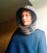 Capuche amovible, création artisanale à l'atelier Maela créations à Audierne, Finistere. Accessoire femme original; Accessoire hiver, capuche fourré, fausse fourre leopard