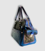Grand sac en cuir artisanal, sac week end en cuir, maroquinerie artisanale colorée fabriquée en France, audierne,. Maela creations maroquinerie et sac en cuir finistere, bretagne. Sac grand format fait main